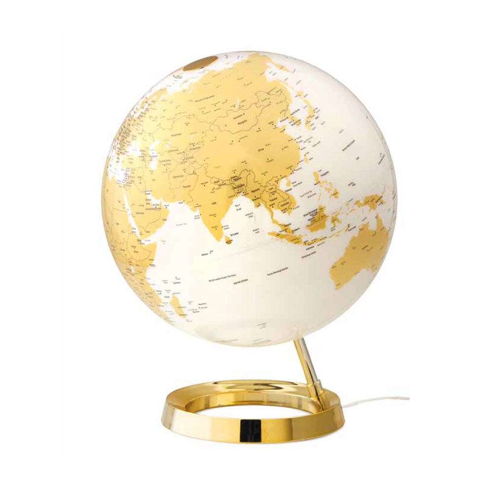 Mappamondo che si illumina Atmosphere Ø30cm Gold Light&Colour inglese